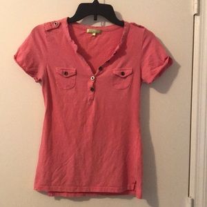 V-Neck Pink Shirt
